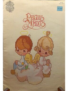 Precious Moments Cross-Stitch Pattern Book By Gloria & Pat PM-1 Vintage 1980s An